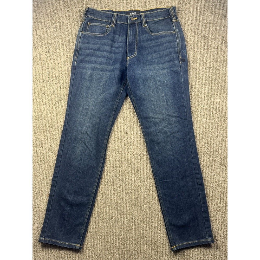 5.11 Tactical Mens 33x32 Slim Fit Defender Flex Jean Dark Wash